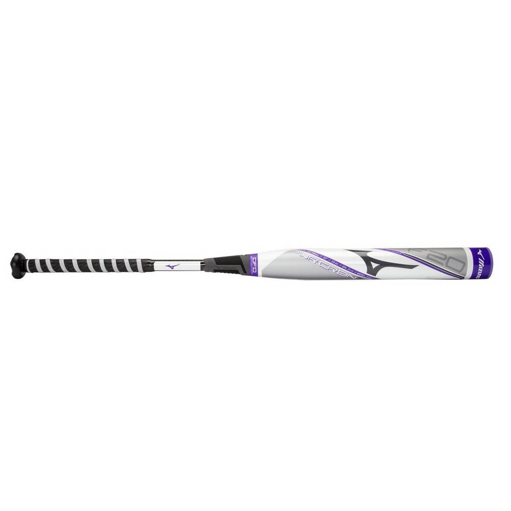 Taco De Baseball Mizuno F20-PWR CRBN - Fastpitch (-9) - Mulher - Branco/Roxo - DEJVA4287